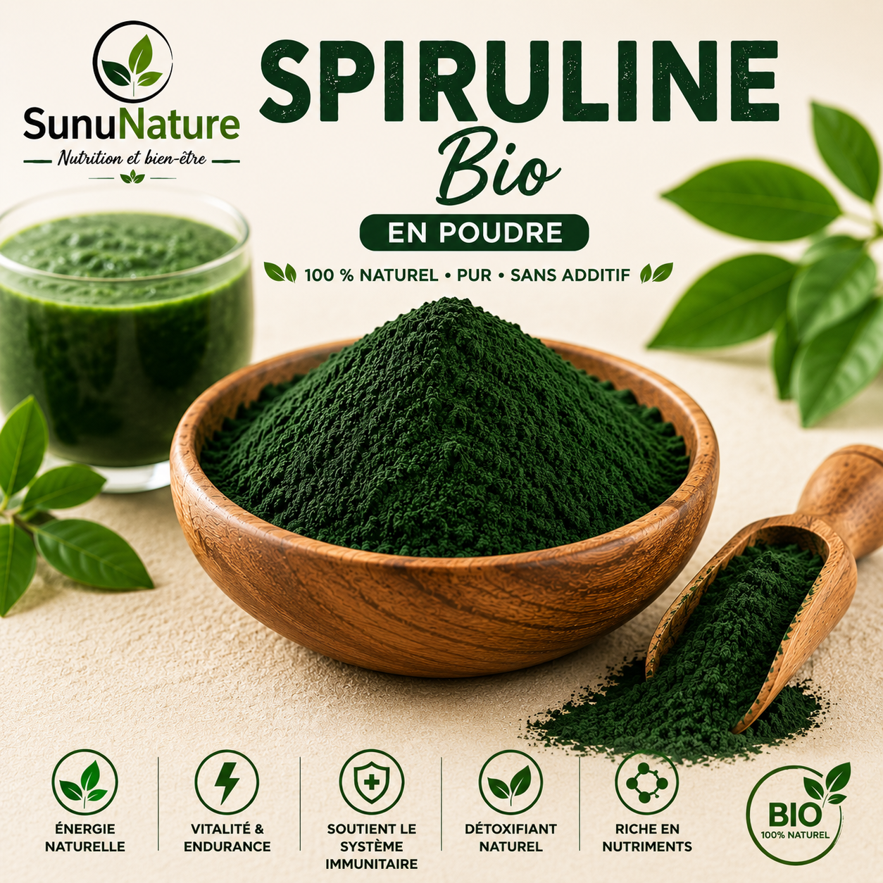 Spiruline Bio en Poudre