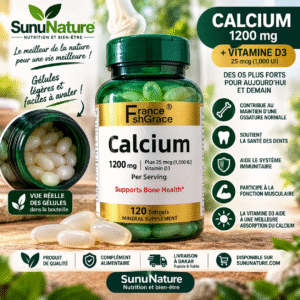 Calcium 1200 mg + Vitamine D3 – 120 Gelules